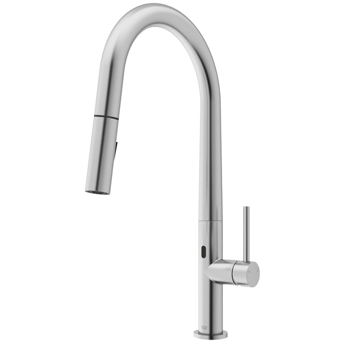 Greenwich Single-Handle Pull-Down Sprayer Kitchen Faucet with Touchless Sensor in Stainless Steel