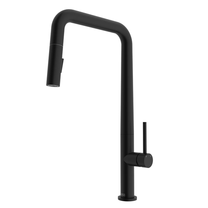 Parsons Single Handle Pull-Down Sprayer Kitchen Faucet in Matte Black