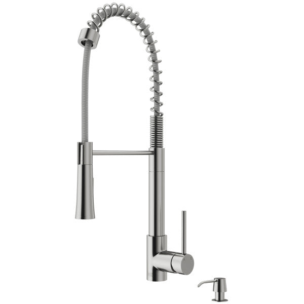 Laurelton Pull-Down Spray Kitchen Faucet With Soap Dispenser In Stainless Steel