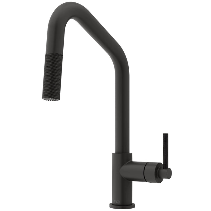 Utopia Single Handle Pull-Down Sprayer Kitchen Bar Faucet in Matte Black
