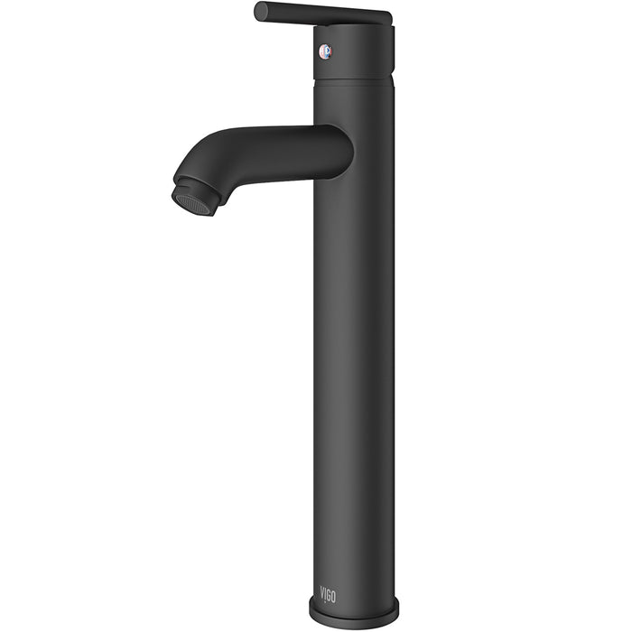 Seville Vessel Bathroom Faucet In Matte Black