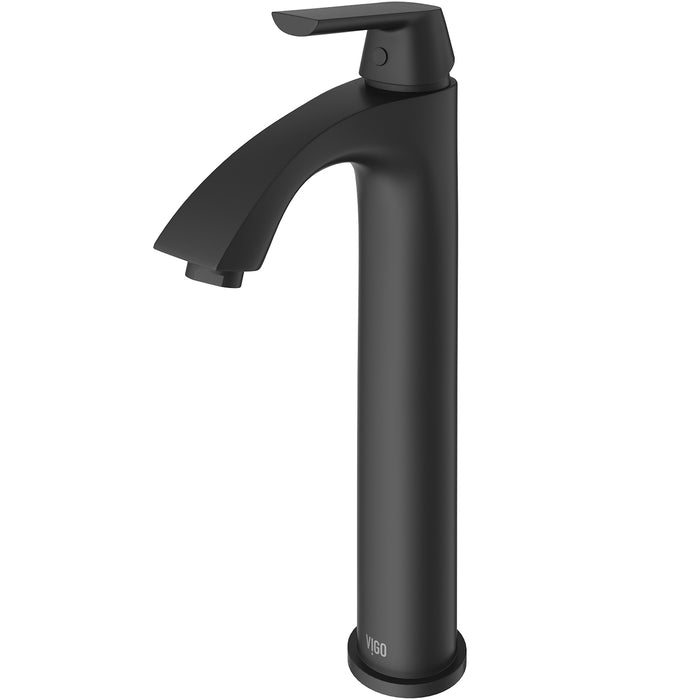 Linus Vessel Bathroom Faucet In Matte Black