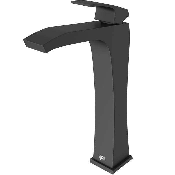 Blackstonian Vessel Bathroom Faucet In Matte Black