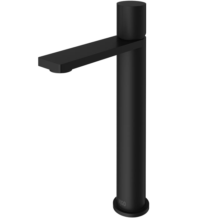 Gotham Single Hole Single-Handle Vessel Bathroom Faucet in Matte Black