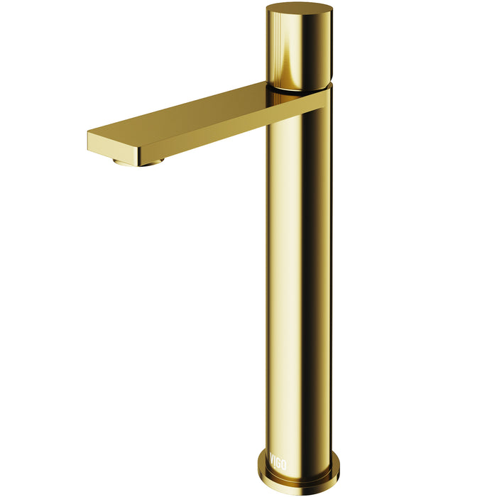 Gotham Single Hole Single-Handle Vessel Bathroom Faucet in Matte Gold