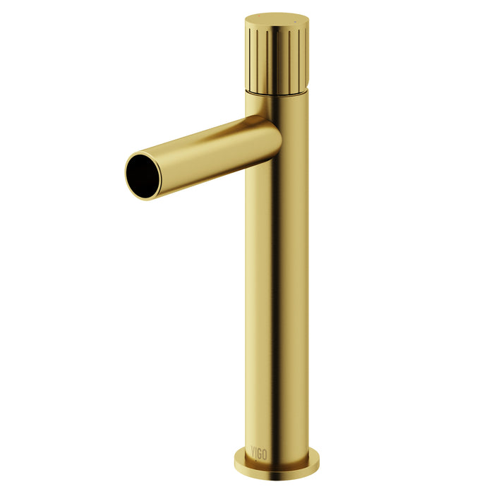 Ashford Single-Handle Vessel Sink Faucet in Matte Brushed Gold