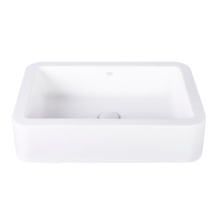 Petunia Matte Stone Vessel Bathroom Sink