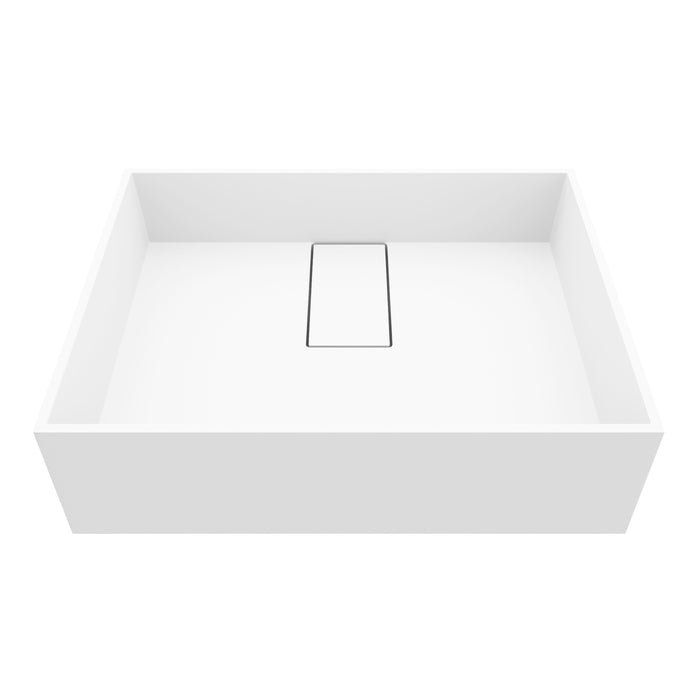 Bryant Rectangular Matte Stone Vessel Bathroom Sink