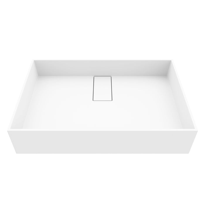 Bryant Grand Rectangular Matte Stone Vessel Bathroom Sink
