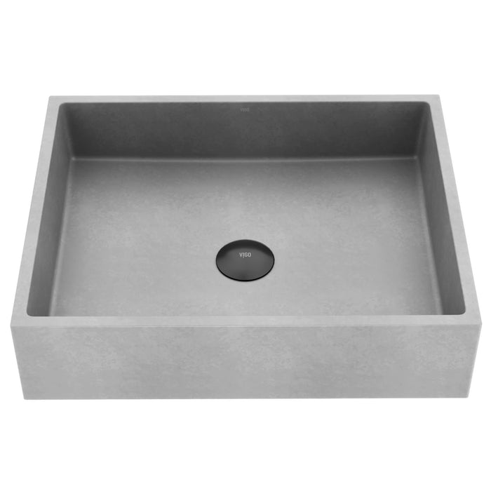 Concreto Stone 19" Rectangular Bathroom Vessel Sink