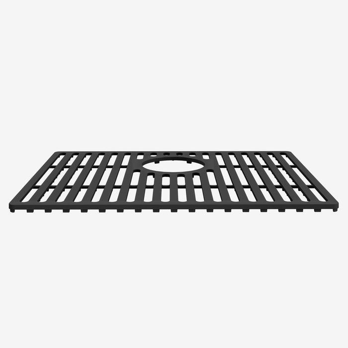 19 in. Silicone Kitchen Sink Protective Bottom Grid For Single Basin Sink in Matte Black