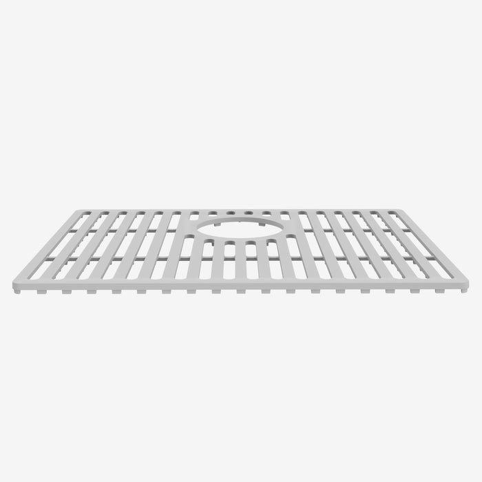 19 in. Silicone Kitchen Sink Protective Bottom Grid For Single Basin Sink in Gray