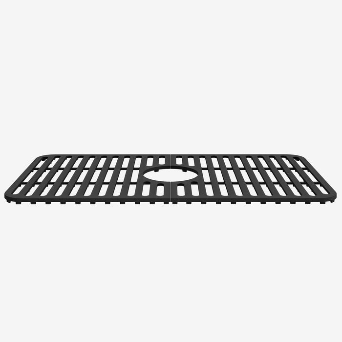 25 in. Silicone Kitchen Sink Protective Bottom Grid For Single Basin Sink in Matte Black