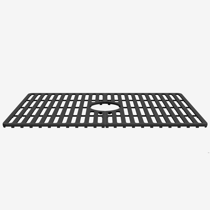 26 in. Silicone Kitchen Sink Protective Bottom Grid For Single Basin Sink in Matte Black