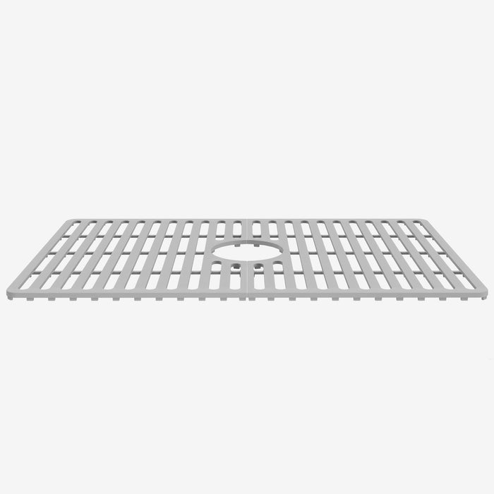 26 in. Silicone Kitchen Sink Protective Bottom Grid For Single Basin Sink in Gray