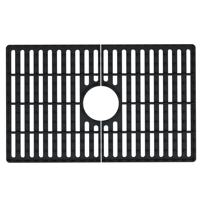 23.75 in. x 14.875 in. Silicone Bottom Grid for 27 in. Single Bowl Kitchen Sink in Matte Black