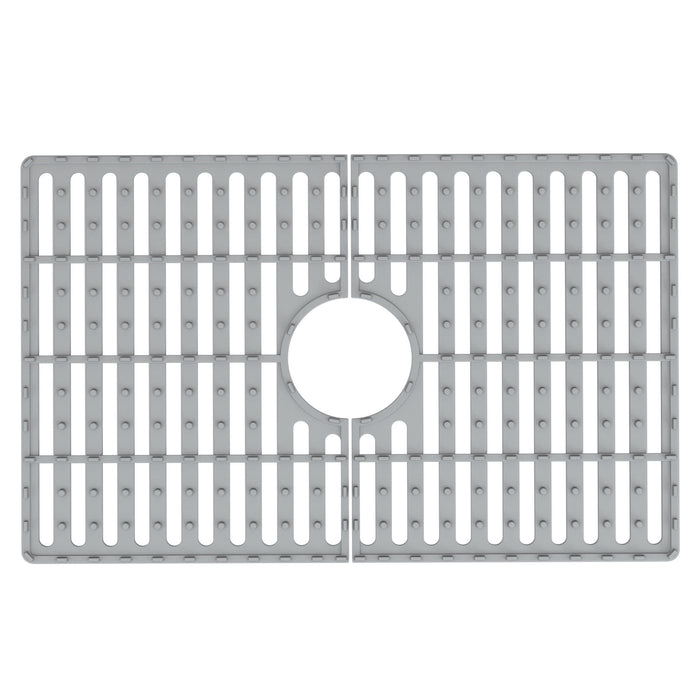 23.75 in. x 14.875 in. Silicone Bottom Grid for 27 in. Single Bowl Kitchen Sink in Gray