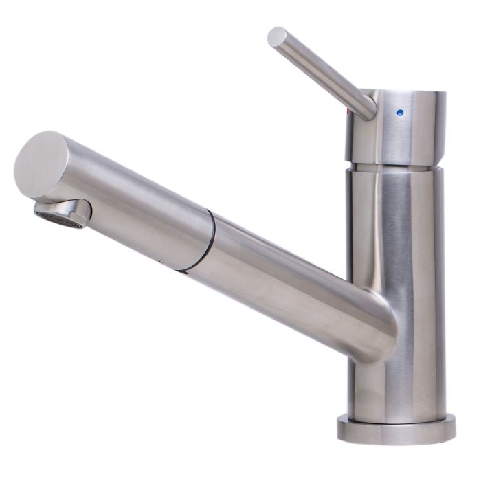 Solid Stainless Steel Pull Out Swivel Kitchen Faucet
