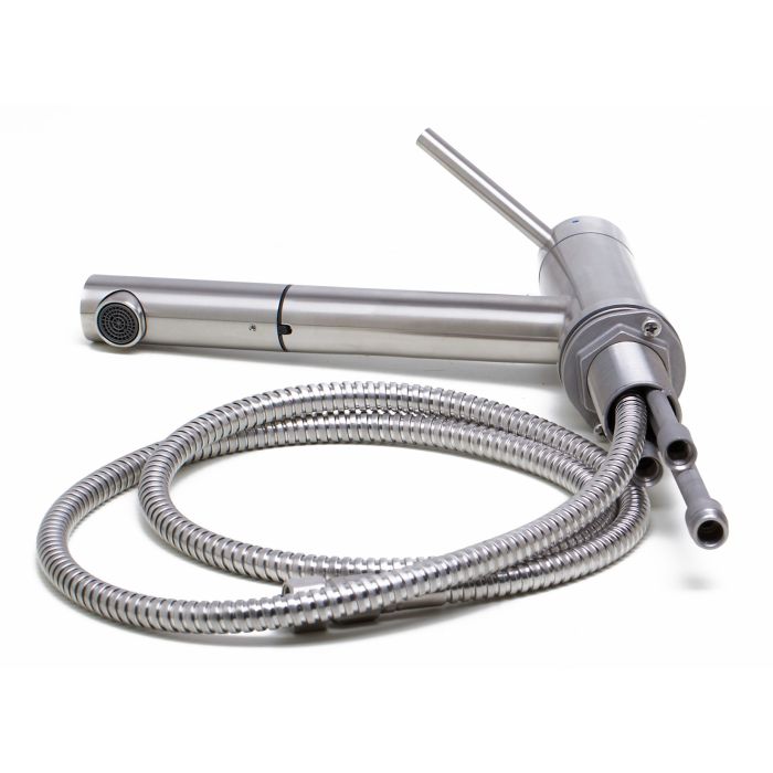 Solid Stainless Steel Pull Out Swivel Kitchen Faucet