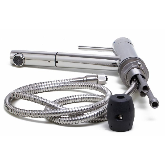 Solid Stainless Steel Pull Out Swivel Kitchen Faucet