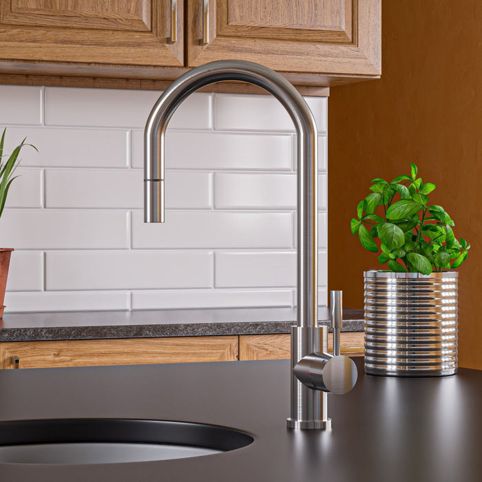 Single Hole Pull Down Stainless Steel Kitchen Faucet
