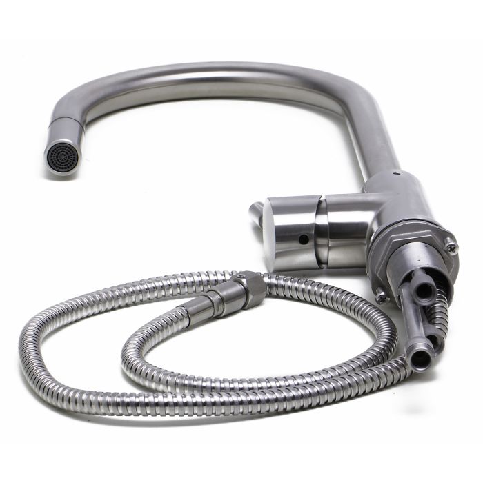 Single Hole Pull Down Stainless Steel Kitchen Faucet