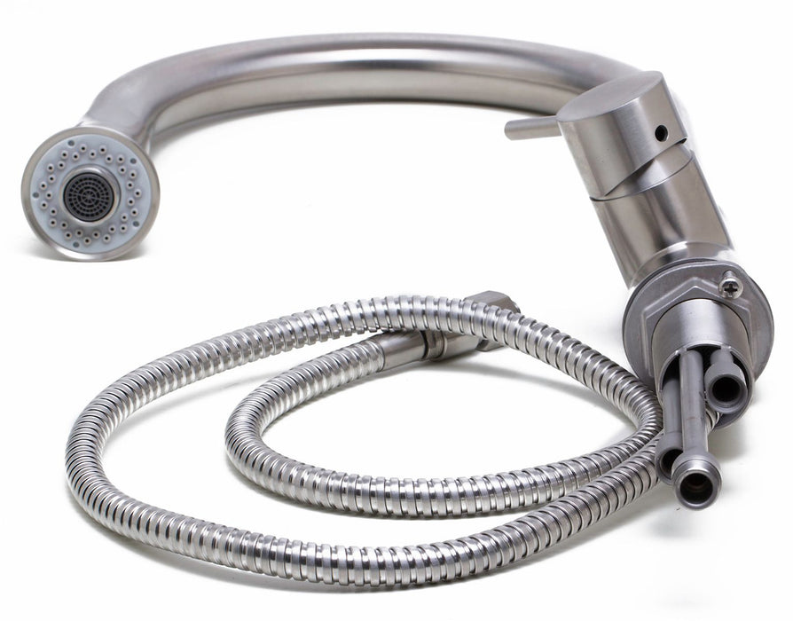 Solid Stainless Steel Two Mode Pull Down Kitchen Faucet