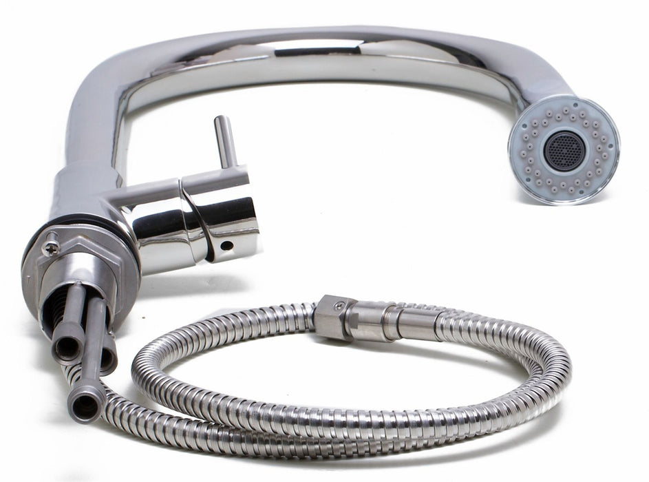 Solid Stainless Steel Two Mode Pull Down Kitchen Faucet