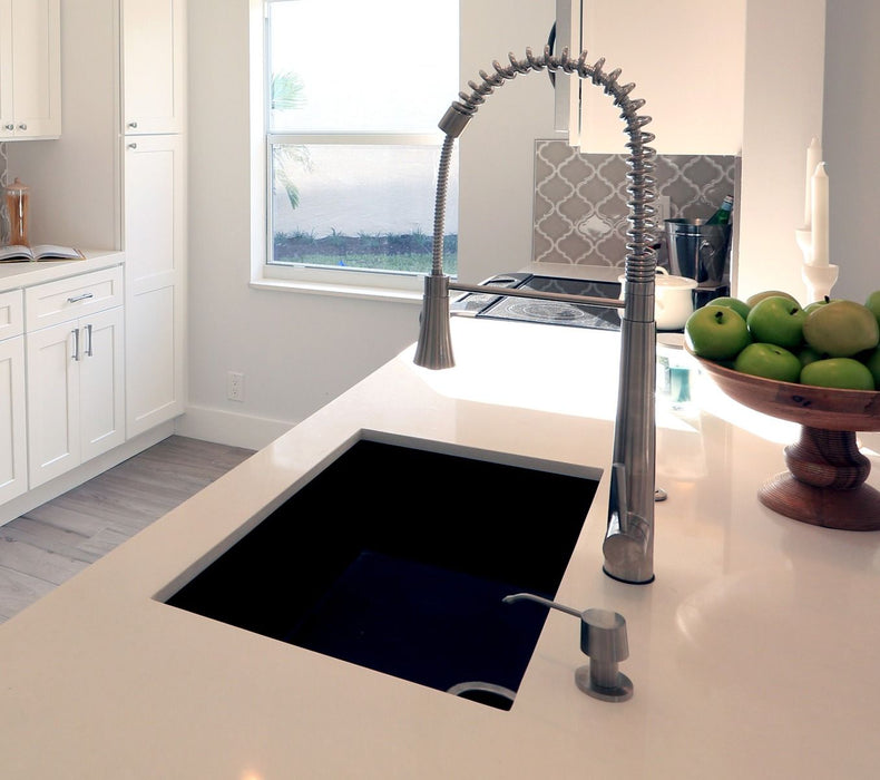 Solid Stainless Steel Commercial Spring Kitchen Faucet