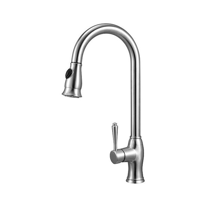 Pull Down Kitchen Faucet In Polished Or Brushed Finish