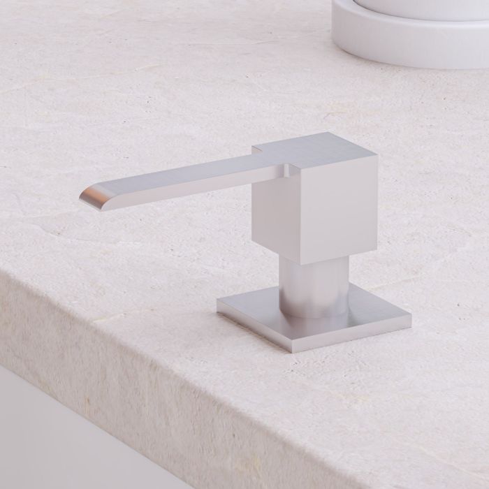 Ultra Modern Square Solid Stainless Steel Soap Dispenser