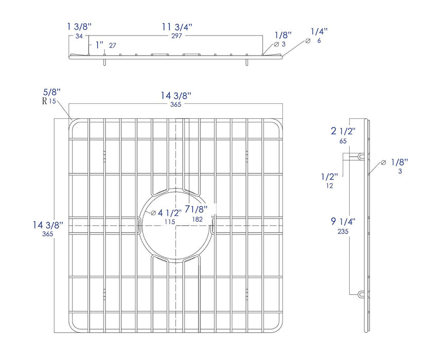 Square Stainless Steel Grid for ABF1818S