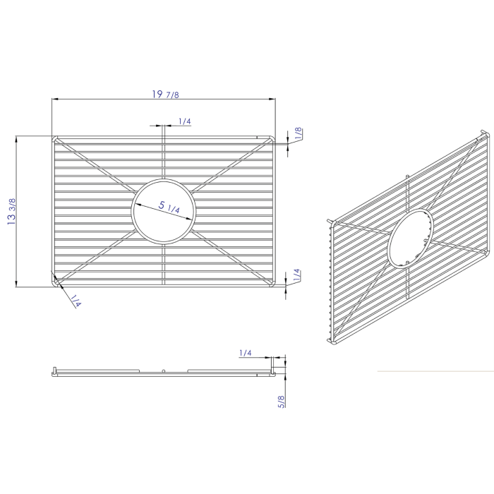 Stainless Steel Kitchen Sink Grid For AB2418SB, AB2418ARCH, AB2418UM