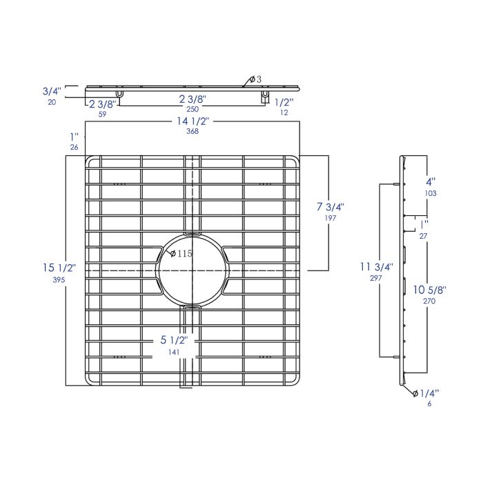 Pair of Stainless Steel Grids for ABF3318D