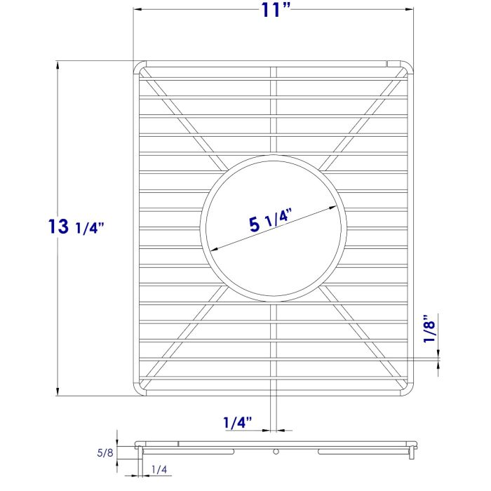 Stainless Steel Kitchen Sink Grid For Small Side of AB3618DB. AB3618ARCH