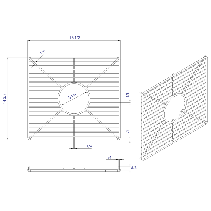 Stainless Steel Kitchen Sink Grid For AB3918DB, AB3918ARCH