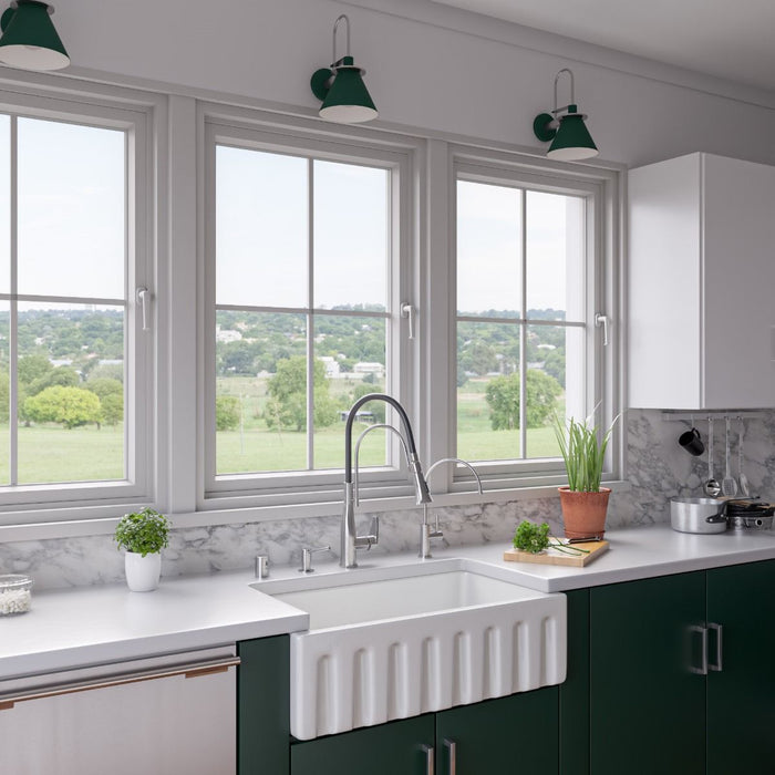 Kitchen Faucet with Black Rubber Stem