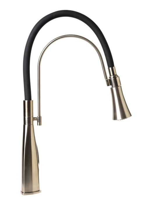 Kitchen Faucet with Black Rubber Stem