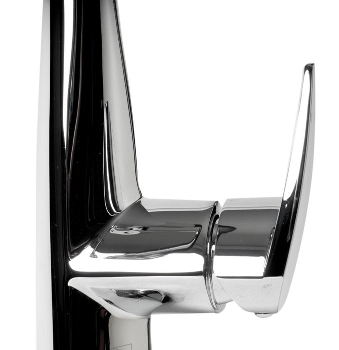 Kitchen Faucet with Black Rubber Stem