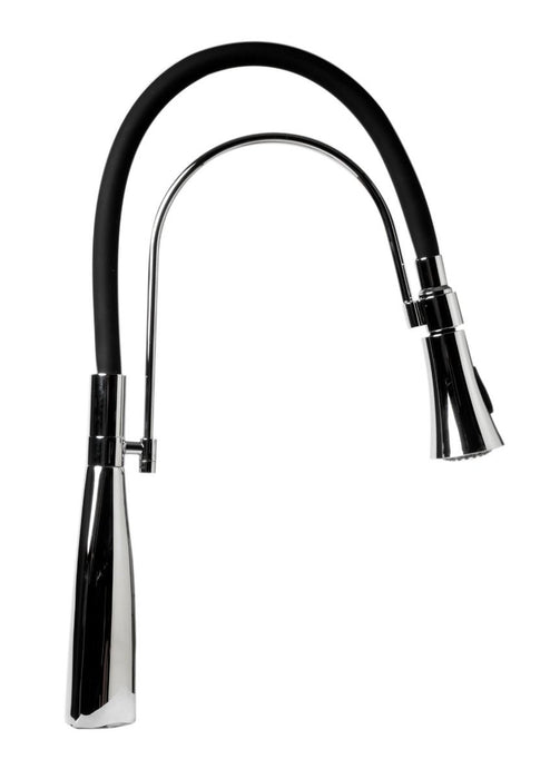 Kitchen Faucet with Black Rubber Stem