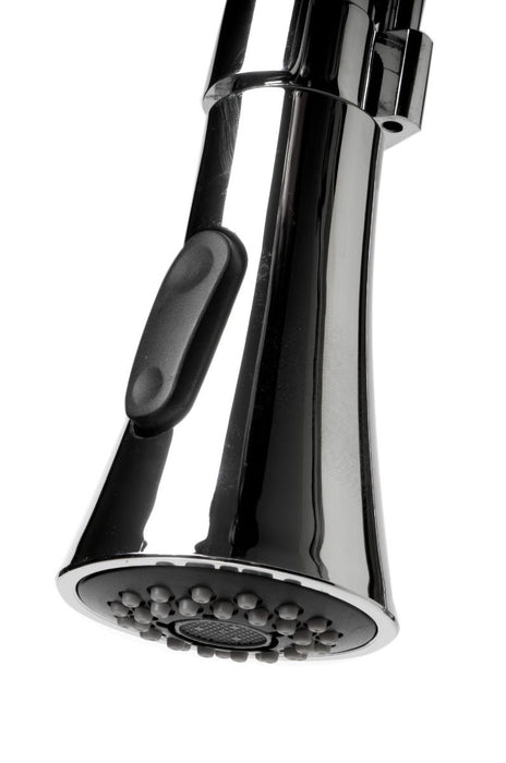 Kitchen Faucet with Black Rubber Stem