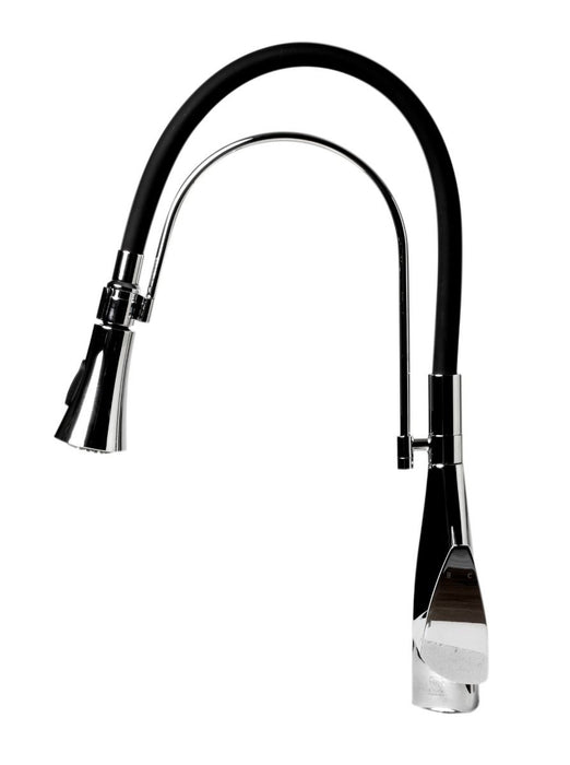 Kitchen Faucet with Black Rubber Stem