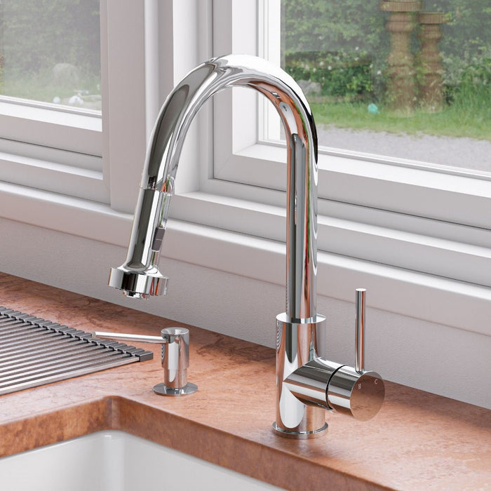 Sensor Gooseneck Pull Down Kitchen Faucet