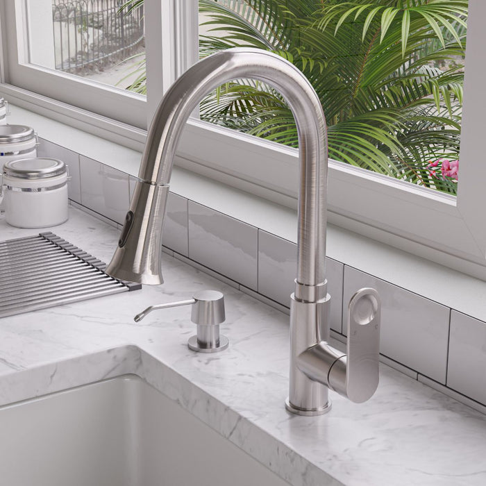 Gooseneck Pull Down Kitchen Faucet