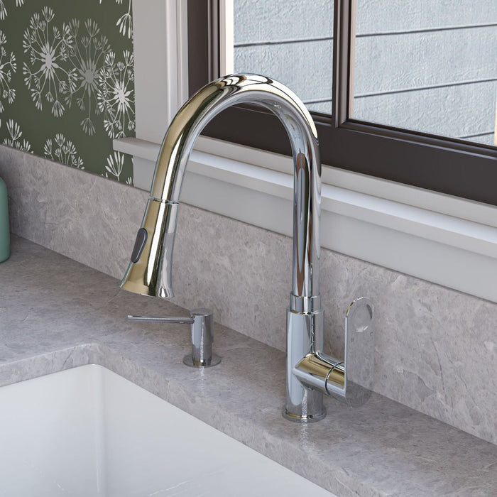 Gooseneck Pull Down Kitchen Faucet