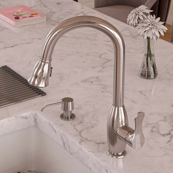 Traditional Gooseneck Pull Down Kitchen Faucet
