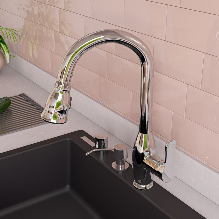 Traditional Gooseneck Pull Down Kitchen Faucet