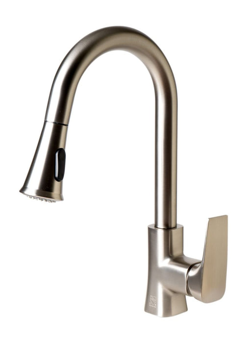 Square Gooseneck Pull Down Kitchen Faucet