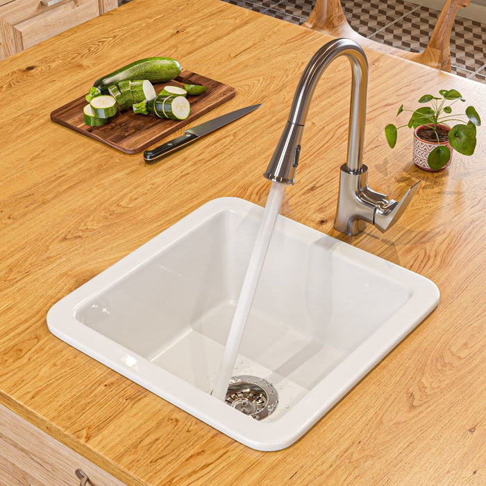 Square Gooseneck Pull Down Kitchen Faucet