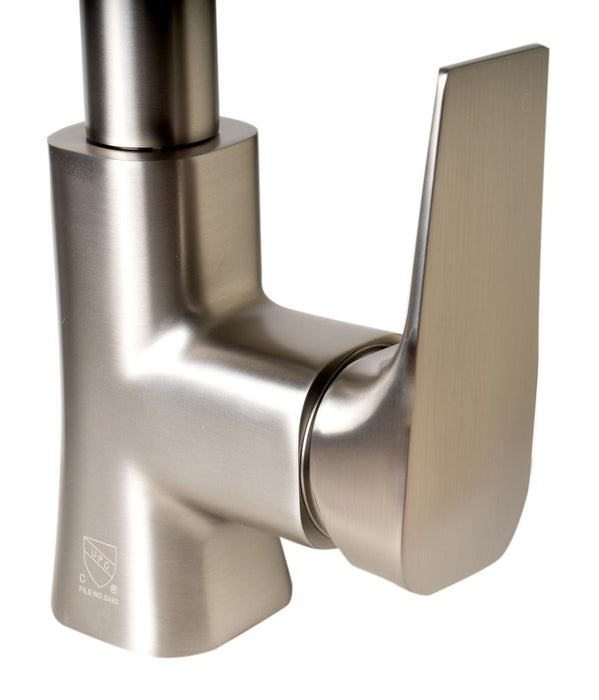 Square Gooseneck Pull Down Kitchen Faucet